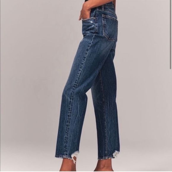 Abercrombie & Fitch Blue Boyfriend Jeans - Picture 4 of 12